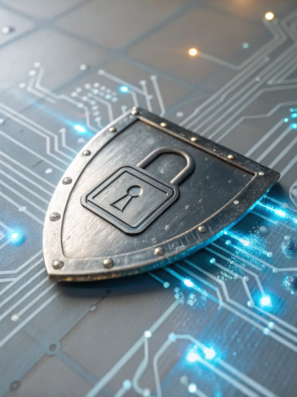 A digital illustration of a shield with a VPN keyhole, symbolizing secure internet access through a VPN service.